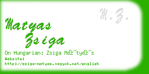 matyas zsiga business card